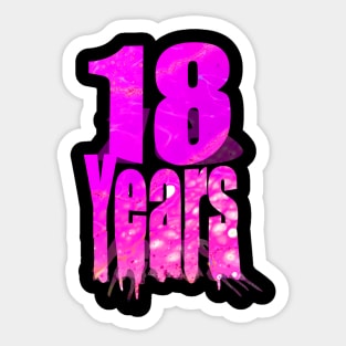 18 years old Sticker